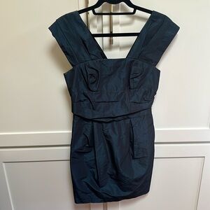 Fitted blue mini dress